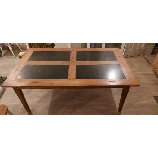 Table salle à manger teck 12 personnes Bon état reconditionné disponible sur Rakuten