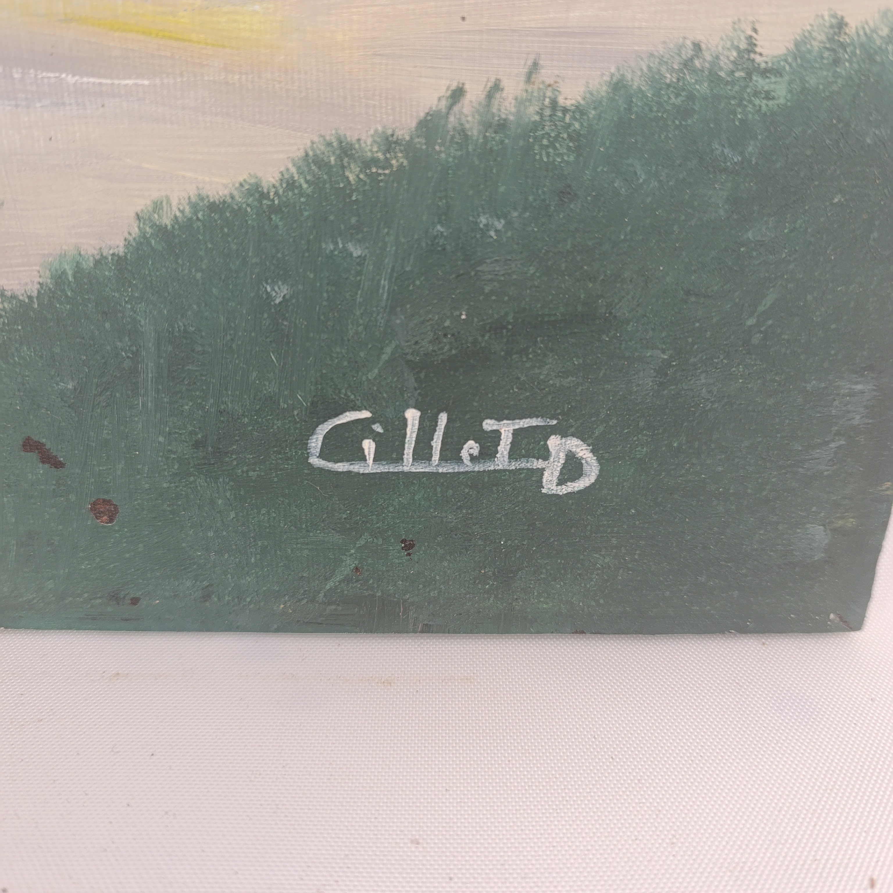 Voir photo 3 de Tableau en peinture avec motifs de la mer signé Gillet D Tableau en peinture avec motifs de la mer signé Gillet D État correct reconditionné photo 3