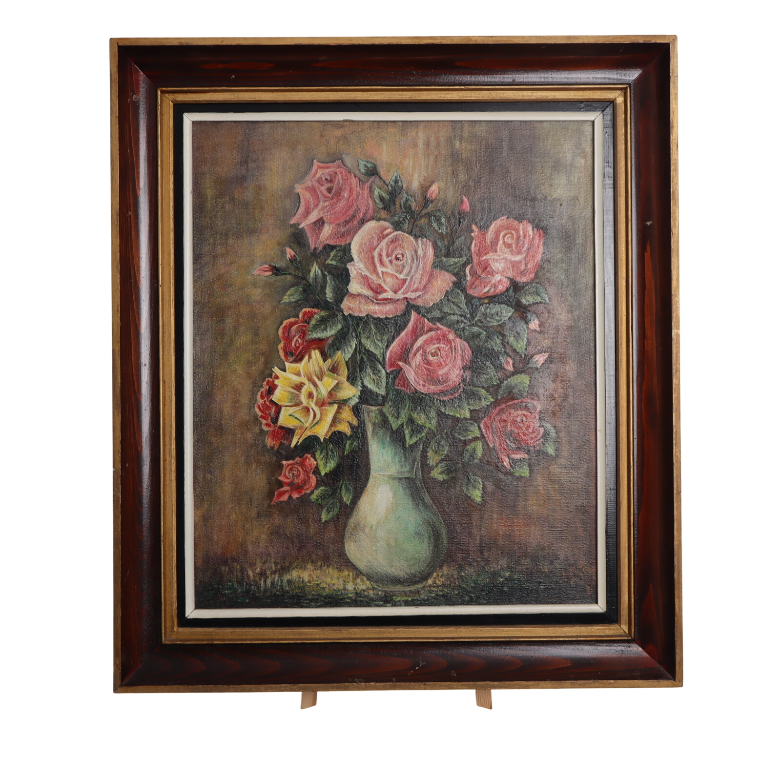 Tableau Huile sur toile - Nature morte "Roses" - Signé Lucien Delaune (1980) Bon état - 199,00 € Tableau Huile sur toile - Nature morte "Roses" - Signé Lucien Delaune (1980) Bon état reconditionné disponible sur Label Emmaüs