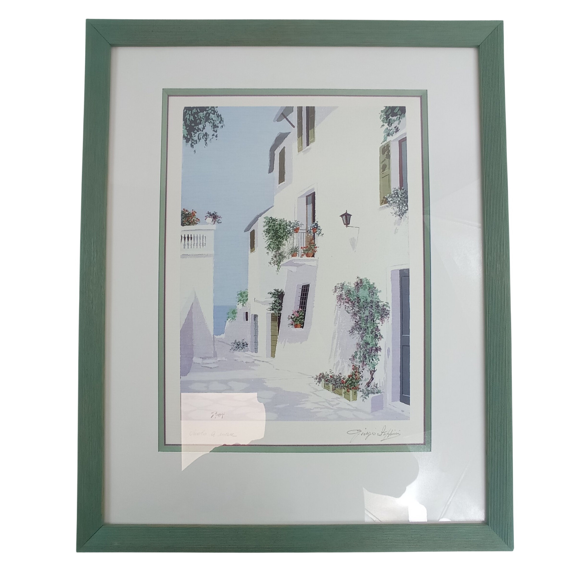 Acheter Tableau lithographie village méditerranéen signé Giorgio Zuppini Très bon état - 40,00 € Tableau lithographie village méditerranéen signé Giorgio Zuppini Très bon état reconditionné disponible sur Label Emmaüs