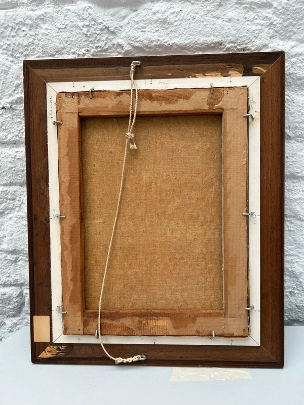 Voir photo 15 de Tableau marine huile sur toile cadre bois doré scène tempête bateau XXe Tableau marine huile sur toile cadre bois doré scène tempête bateau XXe Très bon état reconditionné photo 15