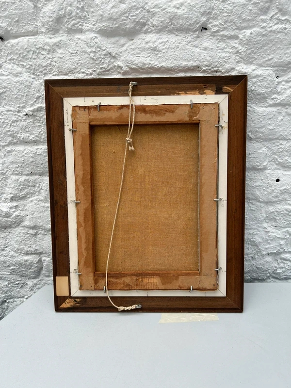 Voir photo 19 de Tableau marine huile sur toile cadre bois doré scène tempête bateau XXe Tableau marine huile sur toile cadre bois doré scène tempête bateau XXe Très bon état reconditionné photo 19
