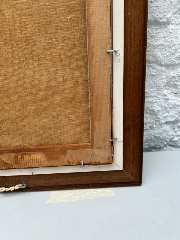 Voir photo 23 de Tableau marine huile sur toile cadre bois doré scène tempête bateau XXe Tableau marine huile sur toile cadre bois doré scène tempête bateau XXe Très bon état reconditionné photo 23