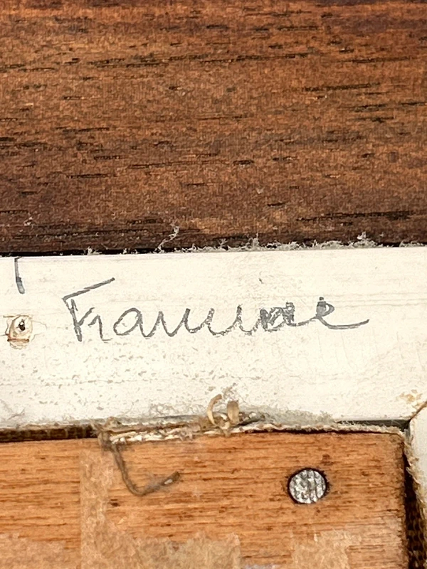 Voir photo 3 de Tableau marine huile sur toile cadre bois doré scène tempête bateau XXe Tableau marine huile sur toile cadre bois doré scène tempête bateau XXe Très bon état reconditionné photo 3