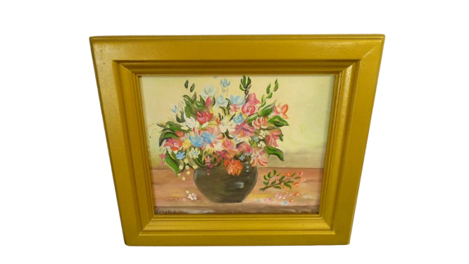 Tableau original nature morte fleurs signé "Claire 7" Bon état - alternatives disponibles sur Dero Tableau original nature morte fleurs signé "Claire 7" Bon état reconditionné (offre indisponible)