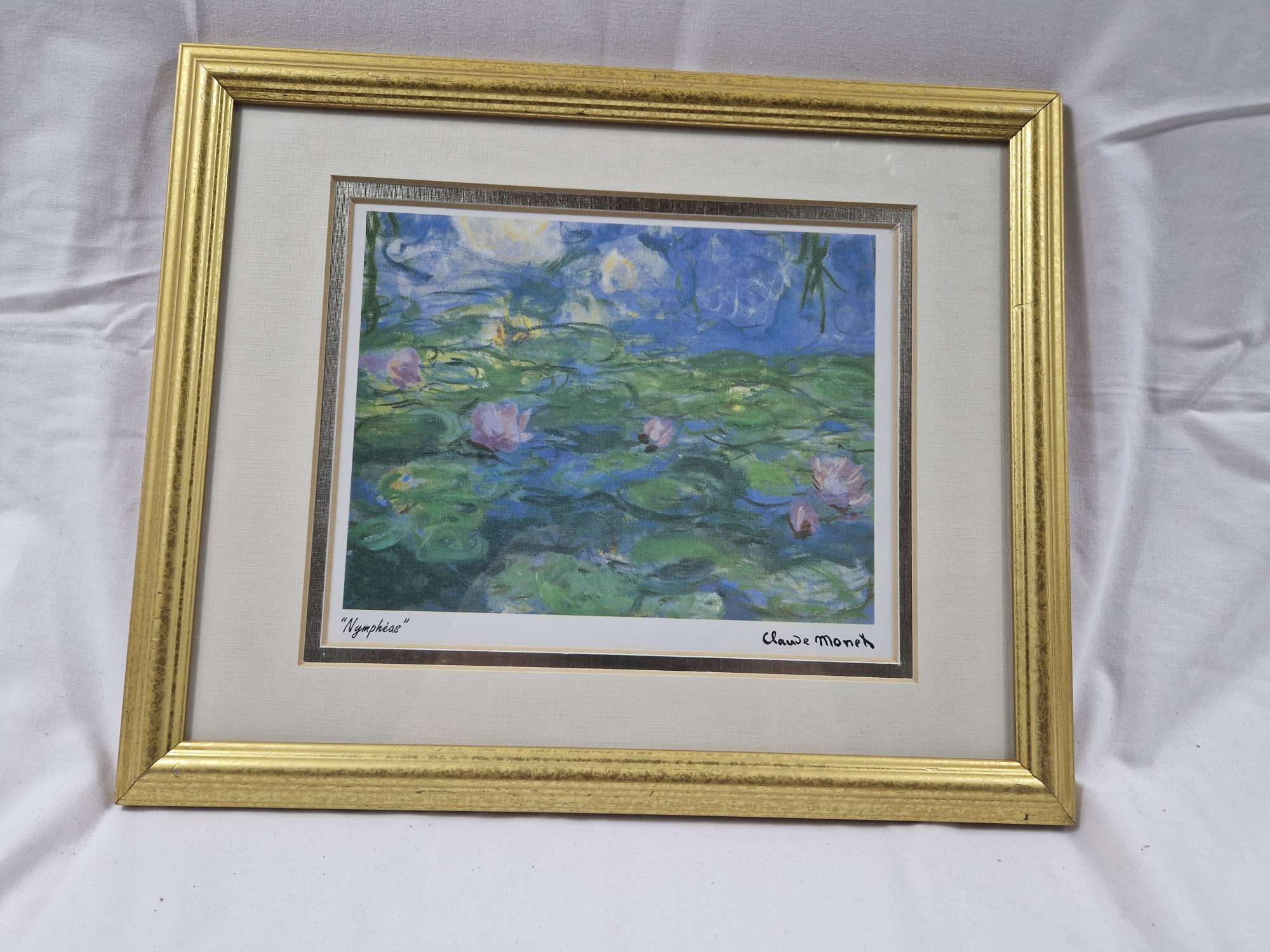 Voir photo 4 de Tableaux- Reproduction d'un tableau de Claude Monnet Tableaux- Reproduction d'un tableau de Claude Monnet Bon état reconditionné photo 4