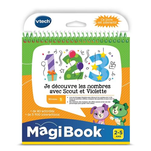 Tablette éducative Vtech Magibook 1, 2, 3 Je découvre les nombres avec Scout et Violette État correct N/A (Il n'y a pas assez d'in reconditionné disponible sur Fnac