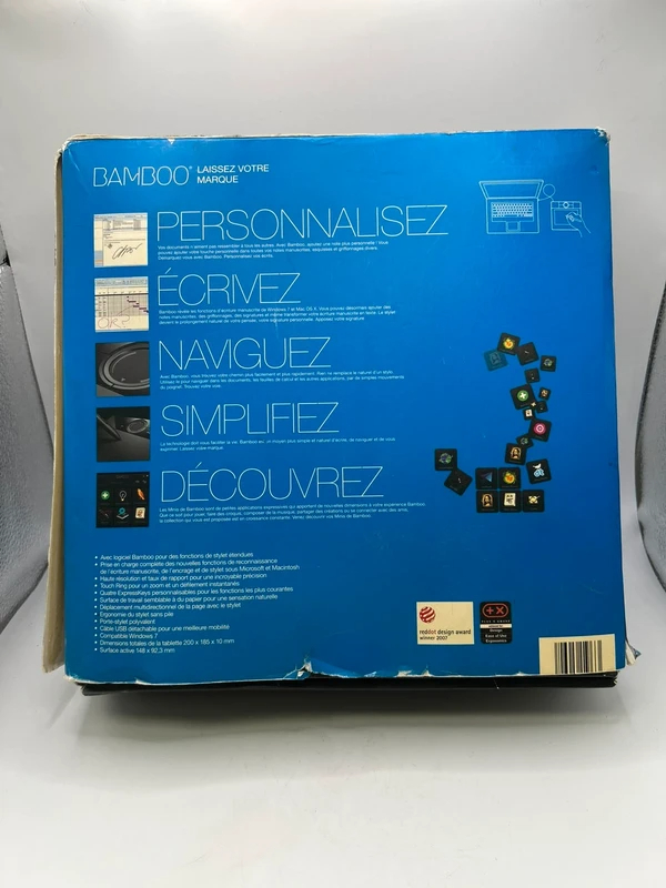 Voir photo 4 de Tablette graphique Wacom Bamboo MTE-450A avec boîte et CD d’installation Tablette graphique Wacom Bamboo MTE-450A avec boîte et CD d’installation État correct reconditionné photo 4