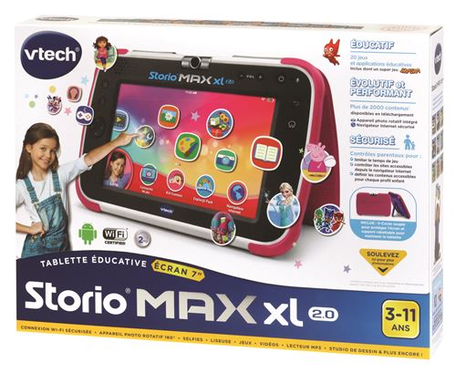 Tablette Vtech Storio Max XL 2.0 Rose État correct VTech reconditionné disponible sur Fnac