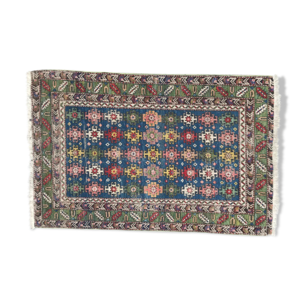 Tapis ancien caucasien Chirwan fait main - 79x119 cm Bon état reconditionné (offre indisponible)