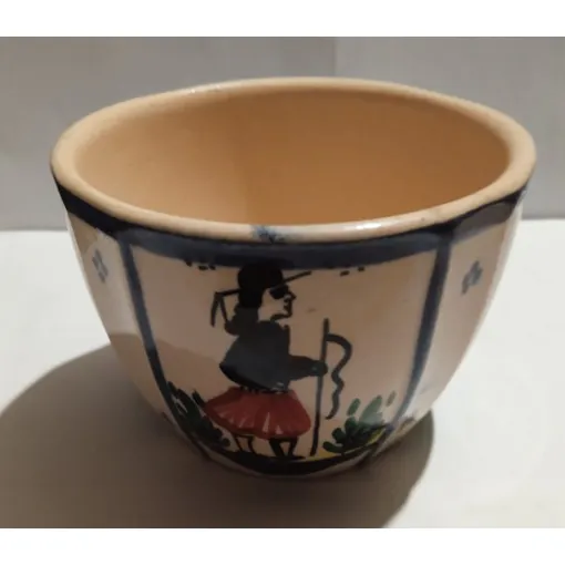 Tasse A Café - A Facettes - " Breton A La Canne " - Quimer - Réf P S 222 - En Céramique Bon état reconditionné disponible sur Rakuten