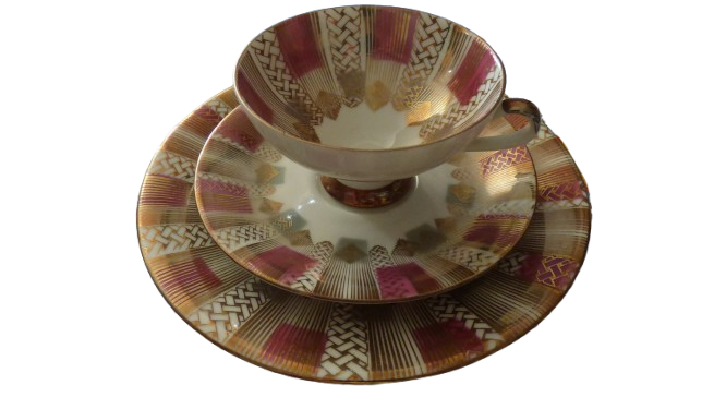 Acheter Tasse soucoupe et assiette à dessert Vintage Bon état - 11,20 € Tasse soucoupe et assiette à dessert Vintage Bon état reconditionné disponible sur Label Emmaüs