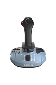 TCA Manette Airbus Edition Bleu grisé et noir Bon état Thrustmaster reconditionné disponible sur Darty