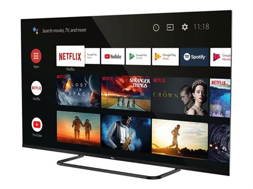 TCL 50EP681 - Classe de diagonale 50" TV LCD rétro-éclairée par LED - Smart TV - Android TV - 4K UHD (2160p) 3840 x 2160 - HDR - Titane brossé État correct TCL reconditionné disponible sur Fnac