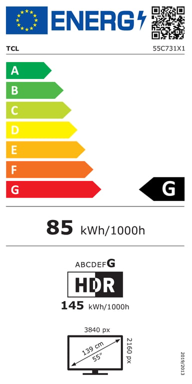 TCL 55C731 TV 139,7 cm (55 ) 4K Ultra HD Smart TV Wifi Noir - Bon état Bon état TCL reconditionné photo 3 | Dero