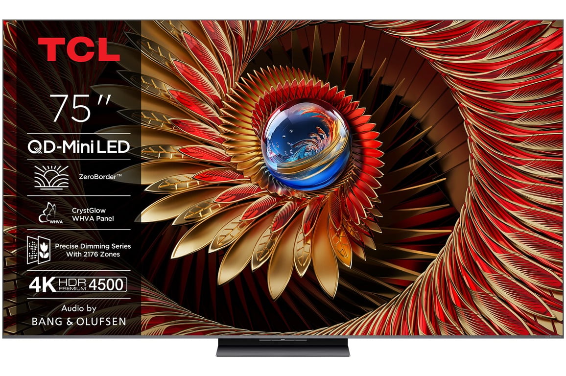TCL 75C89K TV 190,5 cm (75 ) 4K Ultra HD Smart TV Wifi Noir 4500 cd/m² - Bon état Bon état TCL reconditionné disponible sur Pixmania