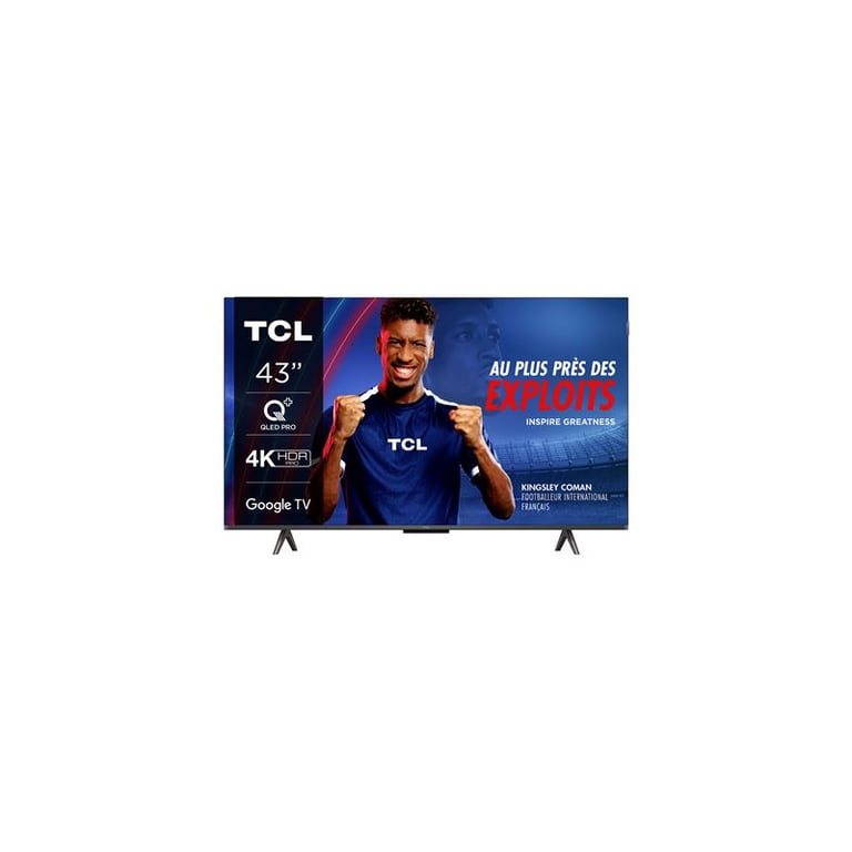 TCL C69 43C69B TV 109,2 cm (43 ) 4K Ultra HD Smart TV Wifi Titane 430 cd/m² - Bon état Bon état TCL reconditionné disponible sur Pixmania