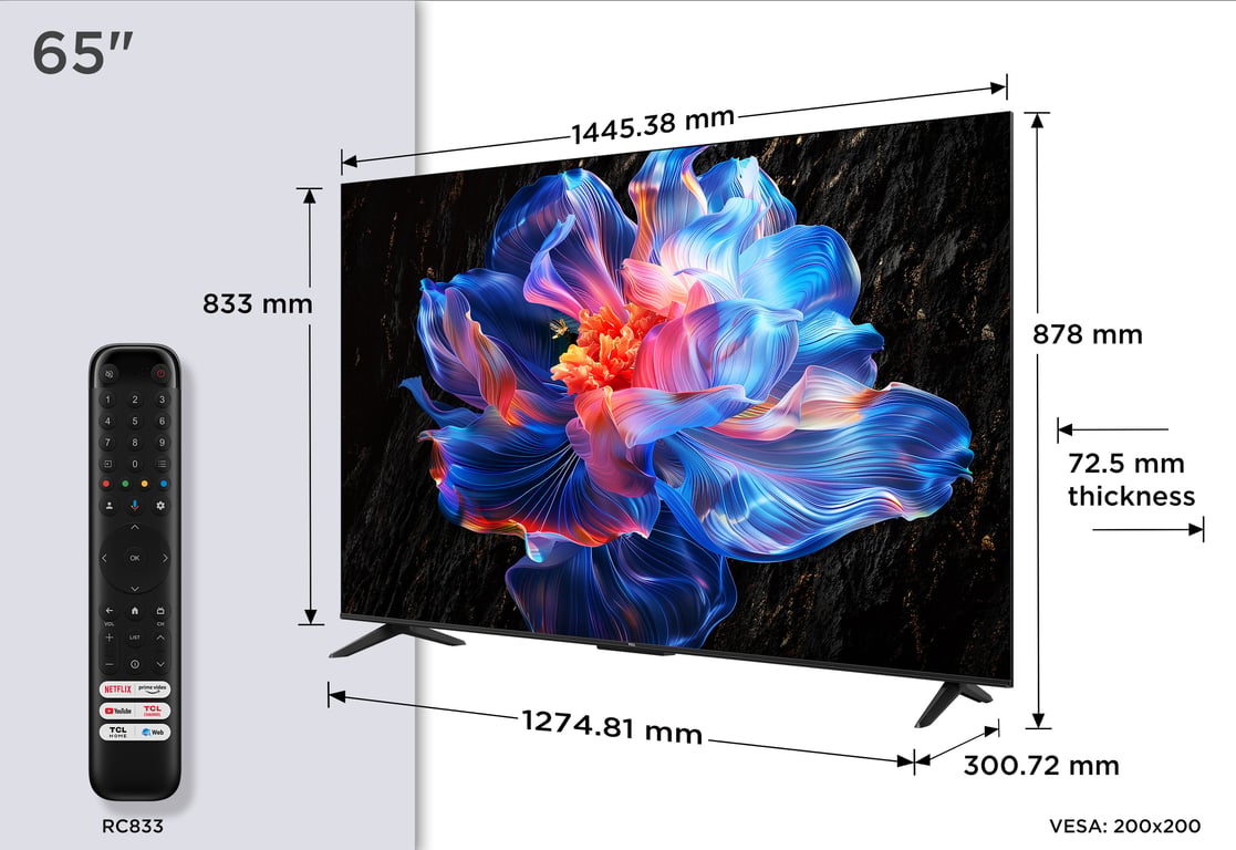 TCL P6K 65P6K TV 165,1 cm (65 ) 4K Ultra HD Smart TV Wifi Noir - Très bon état Très bon état TCL reconditionné photo 3 | Dero