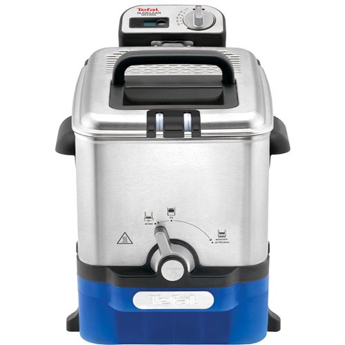 Tefal Oleoclean Pro FR804015 Inox & Design - Friteuse - 3.5 litres - inox brossé / bleu État correct Tefal reconditionné disponible sur Fnac | Dero
