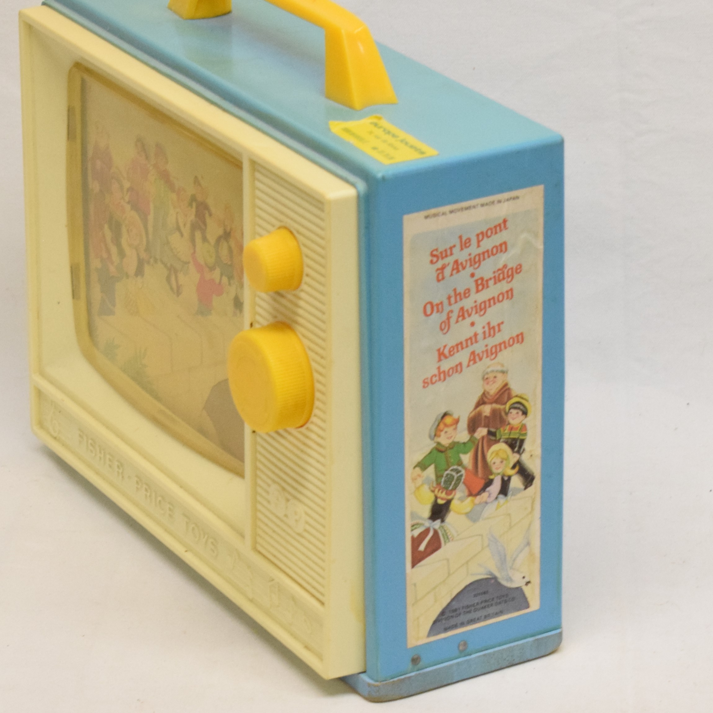 Voir photo 2 de Télé musicale animée Frère Jacques et sur le pont d'Avignon Fisher Price 1981 Télé musicale animée Frère Jacques et sur le pont d'Avignon Fisher Price 1981 État correct reconditionné photo 2