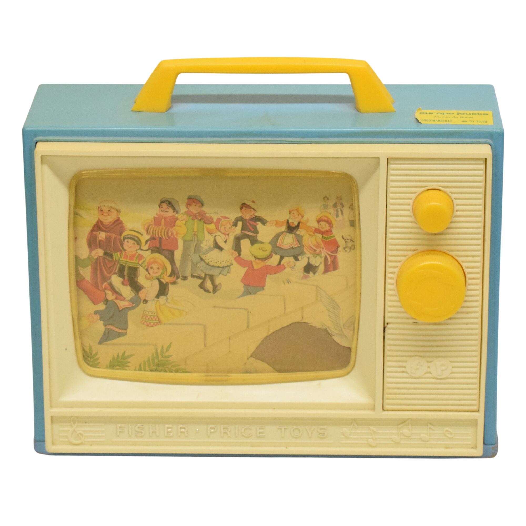 Acheter Télé musicale animée Frère Jacques et sur le pont d'Avignon Fisher Price 1981 État correct - 10,00 € Télé musicale animée Frère Jacques et sur le pont d'Avignon Fisher Price 1981 État correct reconditionné disponible sur Label Emmaüs