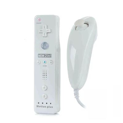 Télécommande Wiimote plus (Motion plus inclus) et Nunchuck pour Nintendo Wii et Wii U - Blanc - Straße Game ® État correct Straße Game reconditionné disponible sur Fnac