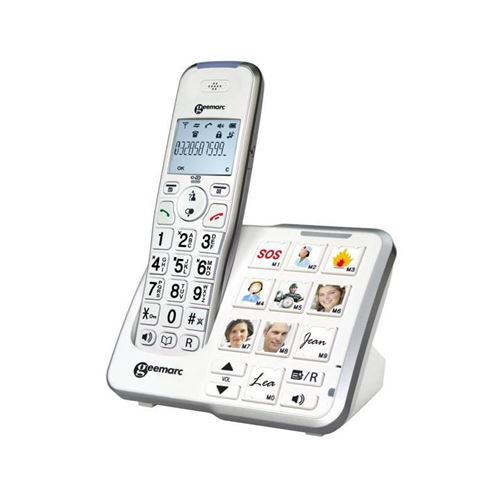 Téléphone grosses touches sénior amplifié numérique sans fil amplidect295 photo - avec mémoire photo et répondeur int… État correct Geemarc reconditionné disponible sur Fnac