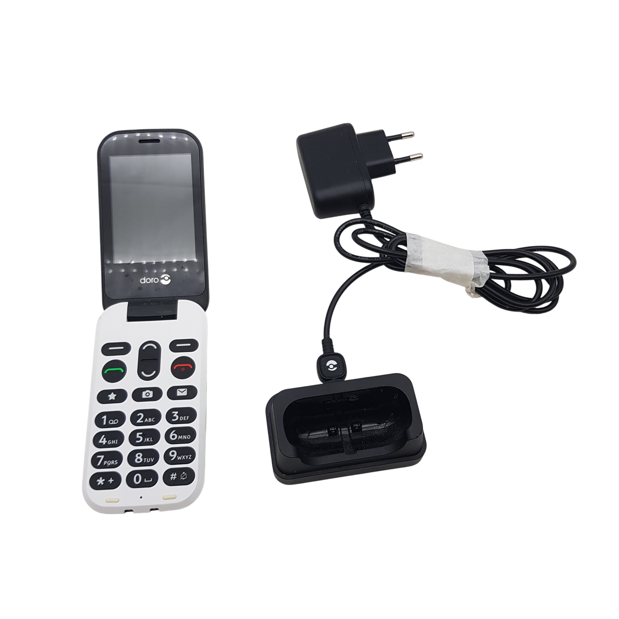 Acheter Téléphone portable Doro GOGO avec socle de charge - 20,00 € Téléphone portable Doro GOGO avec socle de charge reconditionné disponible sur Label Emmaüs