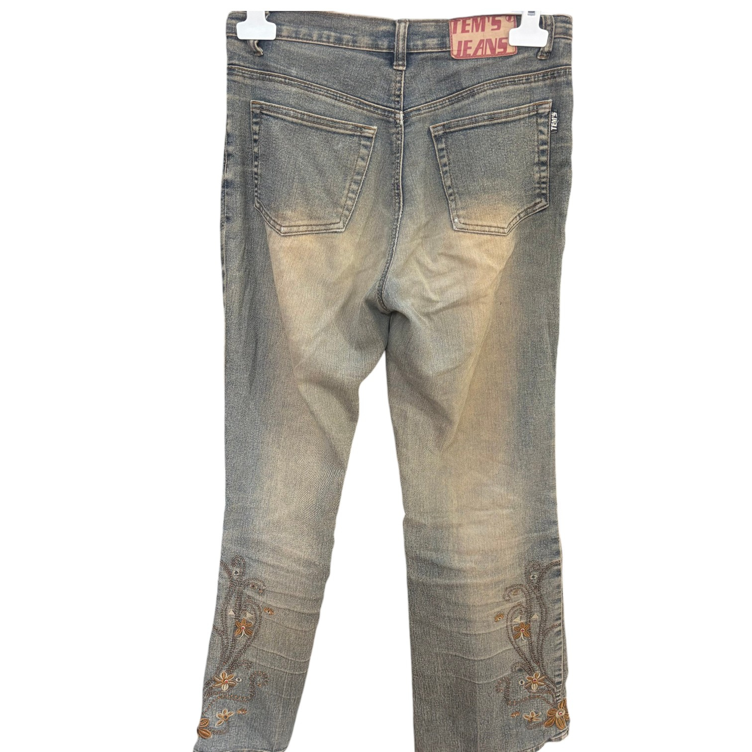 Voir photo 2 de Tem's jeans jean en denim délavé au style casual vintage T-36 Tem's jeans jean en denim délavé au style casual vintage T-36 Parfait état reconditionné photo 2