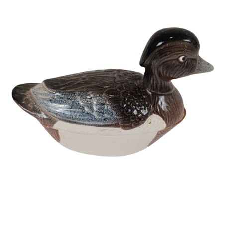 Terrine canard faïence Michel Caugant État correct - 10,00 € Terrine canard faïence Michel Caugant État correct reconditionné disponible sur Label Emmaüs