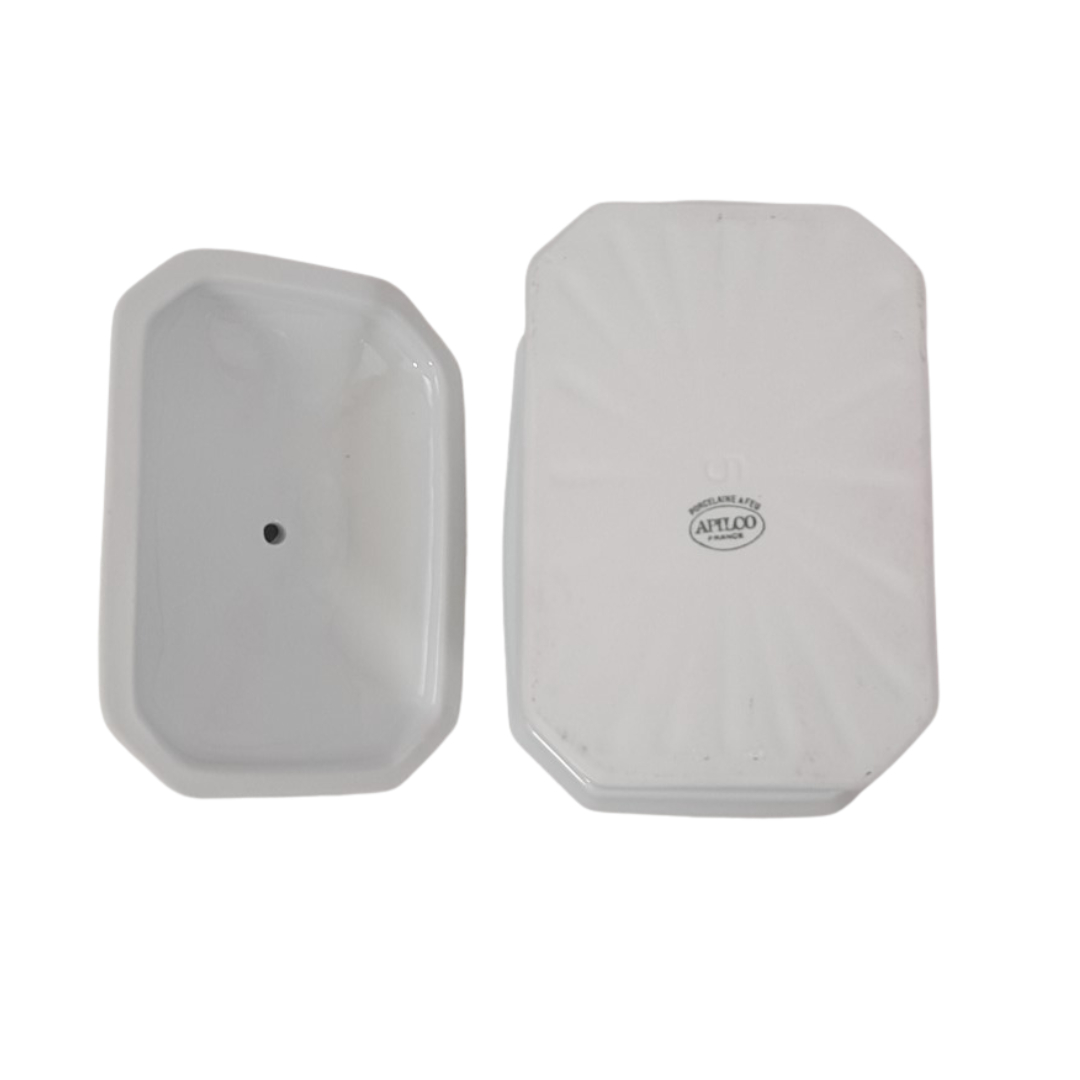 Voir photo 6 de Terrine en Porcelaine Blanche avec Couvercle - APILCO France Terrine en Porcelaine Blanche avec Couvercle - APILCO France Très bon état reconditionné photo 6