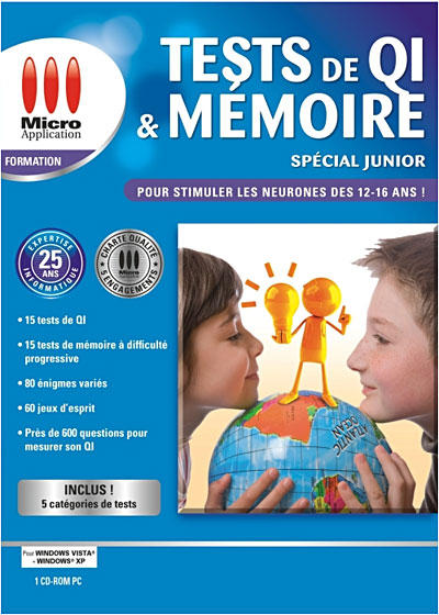 Tests de QI & Mémoire Special Junior État correct - 12,45 € Tests de QI & Mémoire Special Junior État correct Avanquest reconditionné disponible sur Fnac