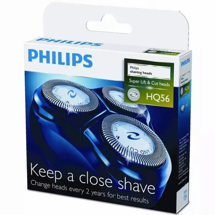 Têtes de rasoirs PHILIPS HQ56/50 - Classique - Séries HQ54 à 58* 64 à 69* - Super Lift and Cut Reconditionné - 31,23 € Têtes de rasoirs PHILIPS HQ56/50 - Classique - Séries HQ54 à 58* 64 à 69* - Super Lift and Cut Reconditionné Philips reconditionné disponible sur Cdiscount Seconde Vie