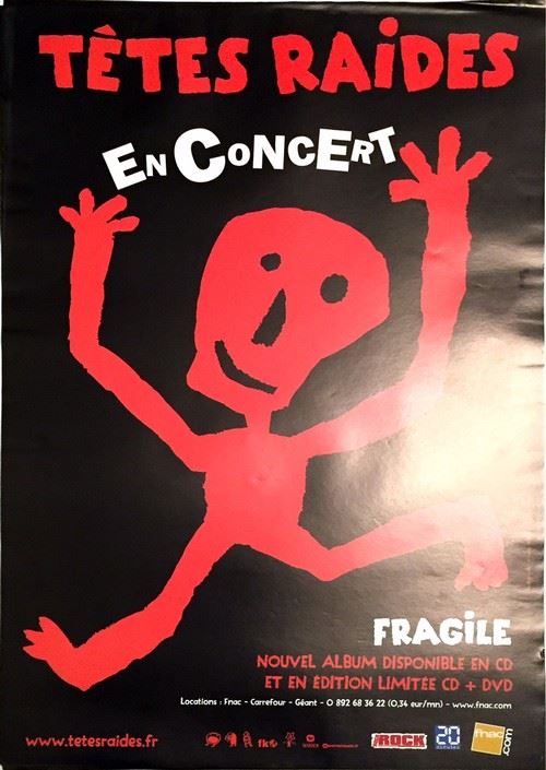 Têtes Raides - 40x60 cm - AFFICHE / POSTER État correct reconditionné disponible sur Fnac