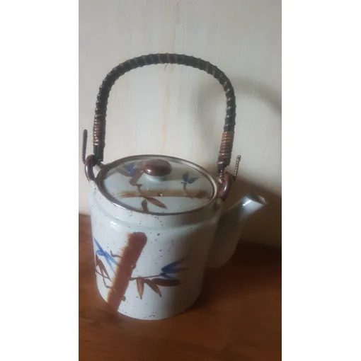 Théière Céramique Décor Bambou - Années 70 - Neuve occasion reconditionné disponible sur Rakuten