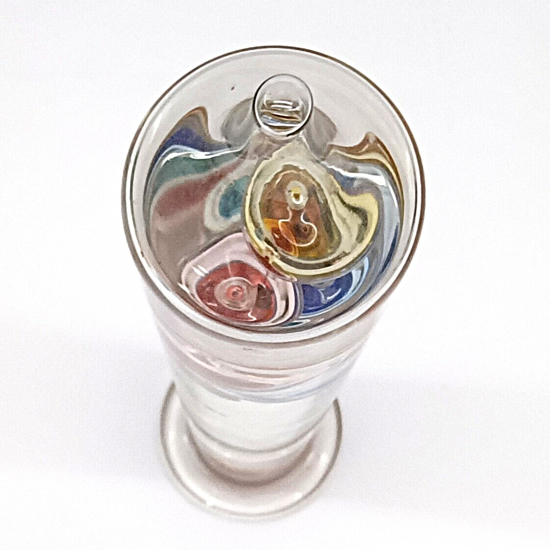 Voir photo 3 de Thermomètre de Galilée en verre à flotteurs colorés, hauteur 32 cm Thermomètre de Galilée en verre à flotteurs colorés, hauteur 32 cm reconditionné photo 3