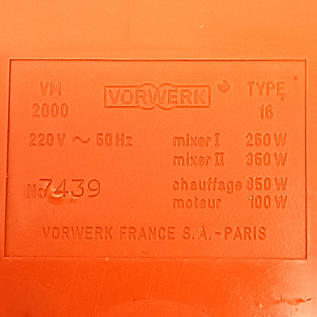 Voir photo 9 de Thermomix Vorwerk VM2000 Type 16 avec bol Thermomix Vorwerk VM2000 Type 16 avec bol reconditionné photo 9