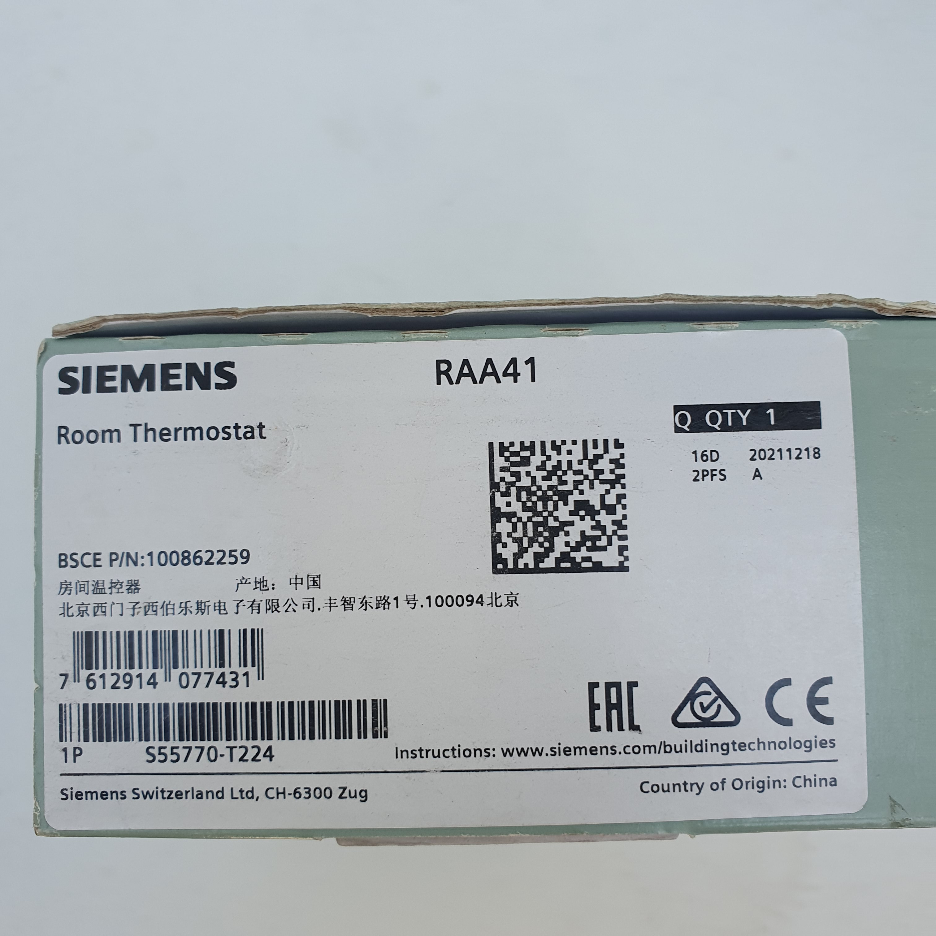 Voir photo 5 de Thermostat ambiance Siemens RAA41 pour Chauffage et rafraîchissement Thermostat ambiance Siemens RAA41 pour Chauffage et rafraîchissement Parfait état reconditionné photo 5