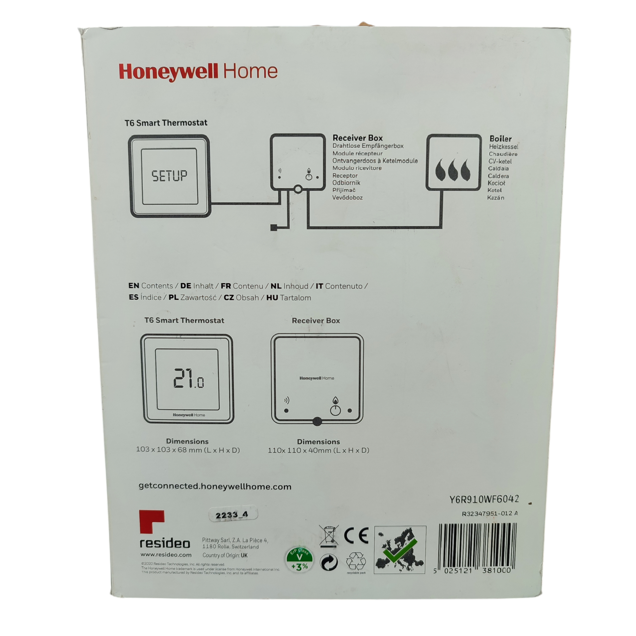 Voir photo 3 de Thermostat connecté T6 Honeywell Home Thermostat connecté T6 Honeywell Home Bon état reconditionné photo 3