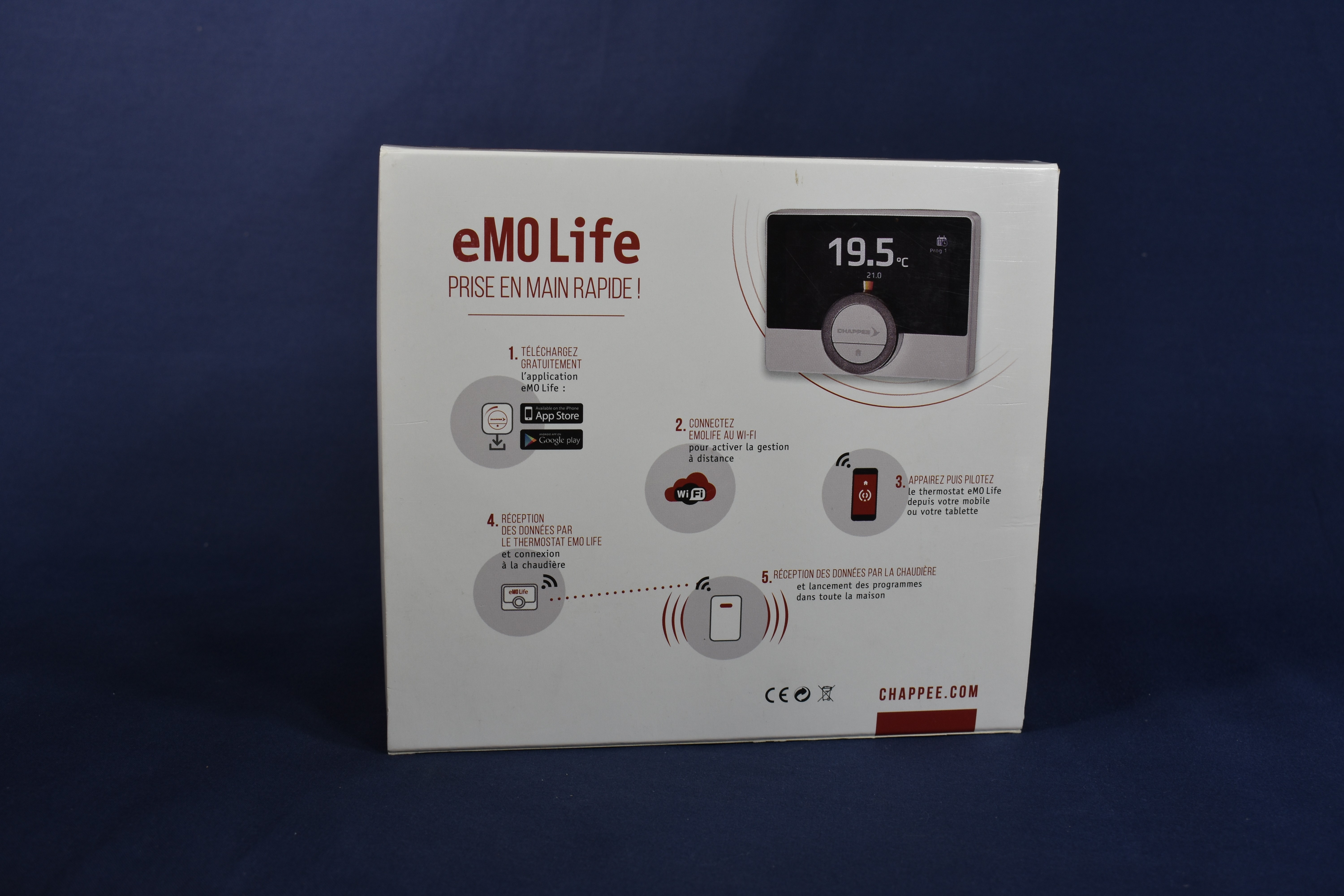 Voir photo 4 de Thermostat d'ambiance connecté eMOLife (76911376) Long 17, larg 16, haut 6 cm Thermostat d'ambiance connecté eMOLife (76911376) Long 17, larg 16, haut 6 cm Bon état reconditionné photo 4