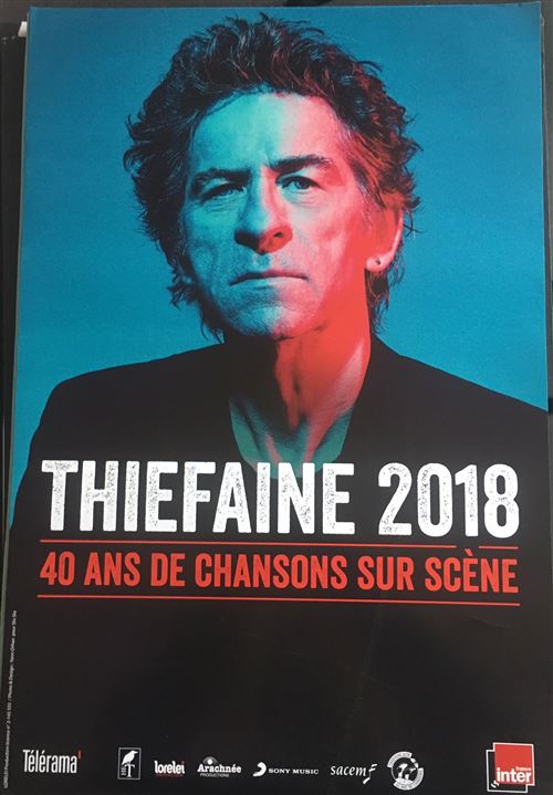 Thiefaine - 40 ans de chansons sur scène - AFFICHE État correct reconditionné disponible sur Fnac