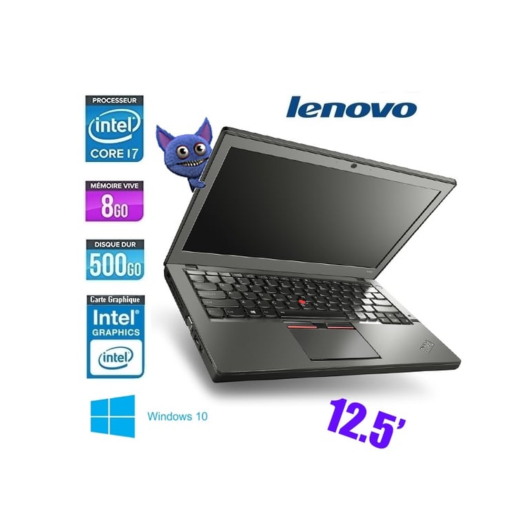 ThinkPad Core i7, 2.6, 8 Go 5 Go Intel HD Graphics 5500 Noir 12.5 Windows 10 - Très bon état Très bon état Lenovo reconditionné disponible sur Pixmania