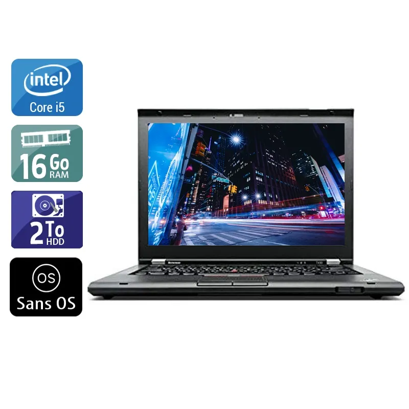 ThinkPad T430 14,1" 2012 - Intel Core i5 2,6Ghz - 2 - 16Go DDR3 - 2To HDD - Intel HD Graphics 4000 - Gris / Noir - Sans OS - AZERTY — Bon état Reconditionné - 366,45 € ThinkPad T430 14,1" 2012 - Intel Core i5 2,6Ghz - 2 - 16Go DDR3 - 2To HDD - Intel HD Graphics 4000 - Gris / Noir - Sans OS - AZERTY — Bon état Reconditionné Lenovo reconditionné disponible sur QuelBonPlan | Dero