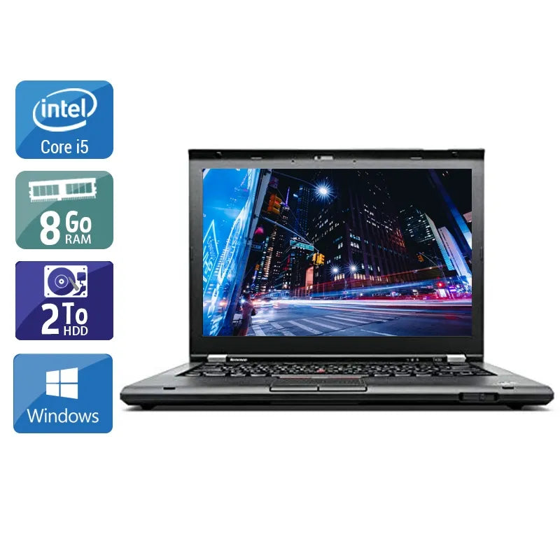 ThinkPad T430 14,1" 2012 - Intel Core i5 2,6Ghz - 2 - 8Go DDR3 - 2To HDD - Intel HD Graphics 4000 - Gris / Noir - Windows 10 - AZERTY Reconditionné - 334,95 € ThinkPad T430 14,1" 2012 - Intel Core i5 2,6Ghz - 2 - 8Go DDR3 - 2To HDD - Intel HD Graphics 4000 - Gris / Noir - Windows 10 - AZERTY Reconditionné Lenovo reconditionné disponible sur QuelBonPlan
