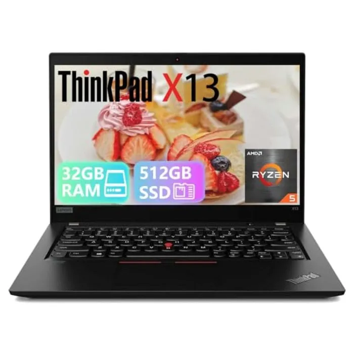ThinkPad X13 Gen 1 Ordinateur Portable Professionnel 13 3 FHD AMD Ryzen 5 Pro 4650U 32 Go de RAM SSD de 512 Go Clavier QWERTY Reconditionné Lenovo reconditionné disponible sur Cdiscount Seconde Vie