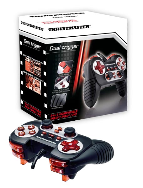 Thrustmaster 3-in-1 Dual Trigger pour PC, PlayStation 2 et PlayStation 3 État correct Thrustmaster reconditionné disponible sur Fnac
