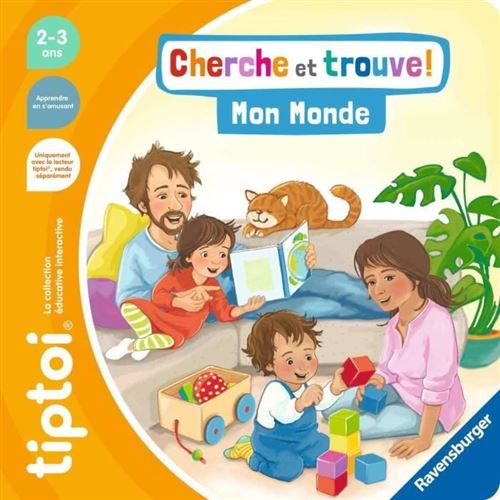 tiptoi Cherche et trouve Mon Monde, Livre interactif, Jeu éducatif électronique, sans écran-A partir de 2 ans-13099008, Ravensburge État correct N/A reconditionné disponible sur Fnac