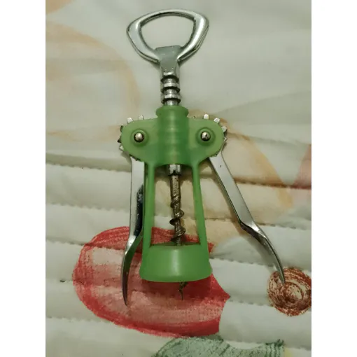 Tire Bouchon Vert Argenté En Acier Inoxydable Et Plastique Vintage Années 90. Bon état reconditionné disponible sur Rakuten