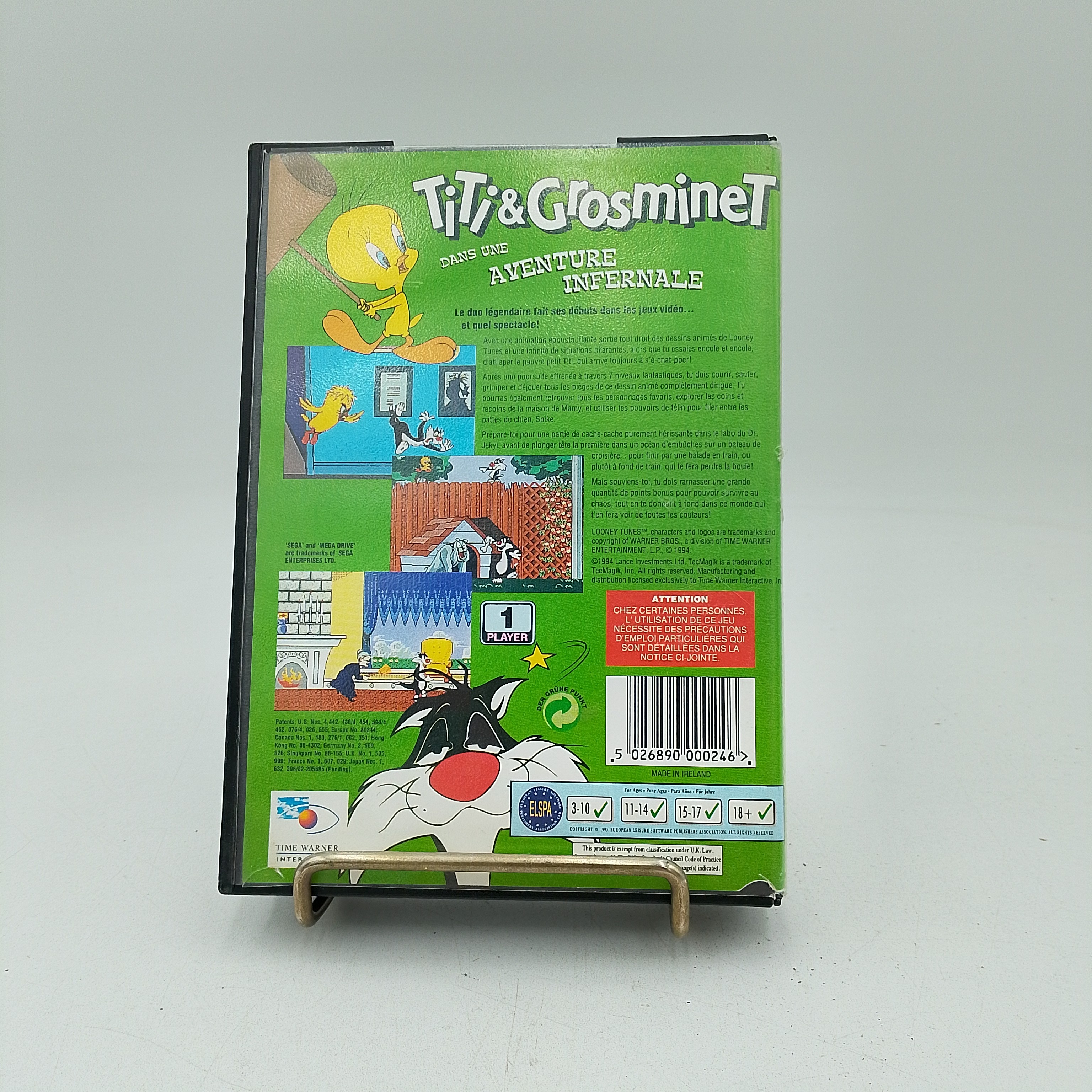 Voir photo 2 de Titi et Grosminet dans une aventure infernale - Jeu Megadrive PAL Titi et Grosminet dans une aventure infernale - Jeu Megadrive PAL Bon état reconditionné photo 2