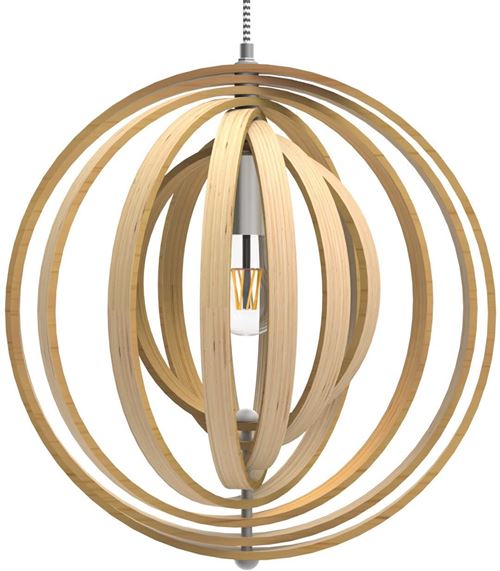 tomons Lampe de Plafond LED en Bois Plafonnier Lustre du Style Moderne Vintage en Forme de Sphère Bandes de bois Ajustable pour Restaurants, Chambre, Salon, Salle de Bain, Café-bar, Cuisine État correct N/A reconditionné disponible sur Fnac